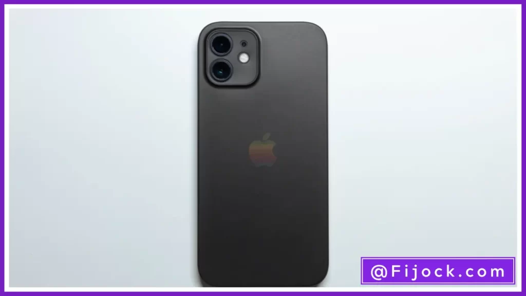 Apple iPhone in black cover
